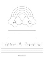 Letter A Practice Handwriting Sheet