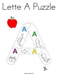 Lette A Puzzle Coloring Page