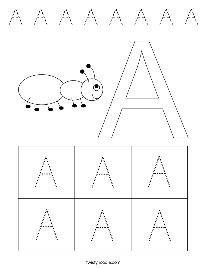 A A A A A A A A Coloring Page