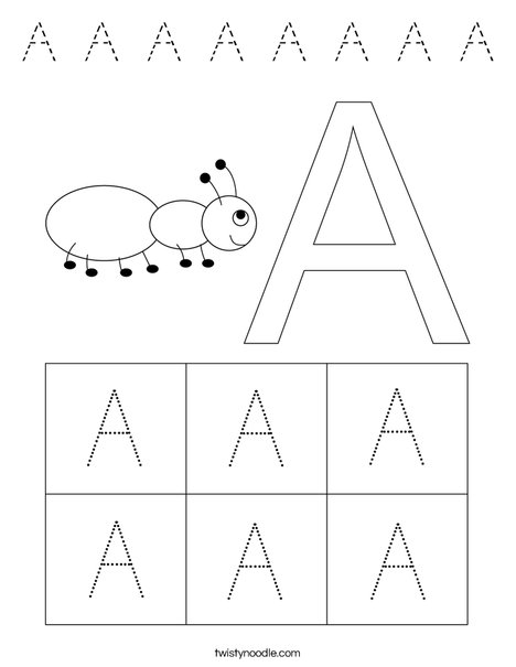 Uppercase Letter A Coloring Page