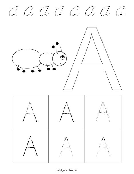 Uppercase Letter A Coloring Page