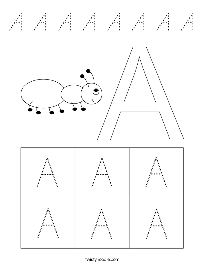 A A A A A A A A Coloring Page