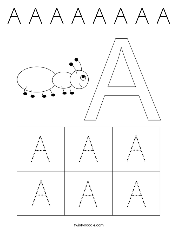 A A A A A A A A Coloring Page