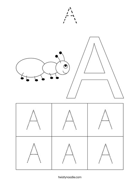 Uppercase Letter A Coloring Page