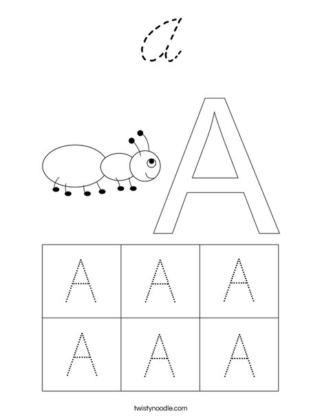 Uppercase Letter A Coloring Page
