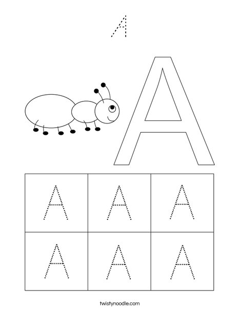 Uppercase Letter A Coloring Page