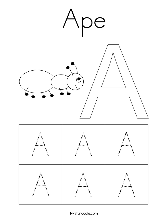 Ape Coloring Page