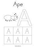 Ape Coloring Page