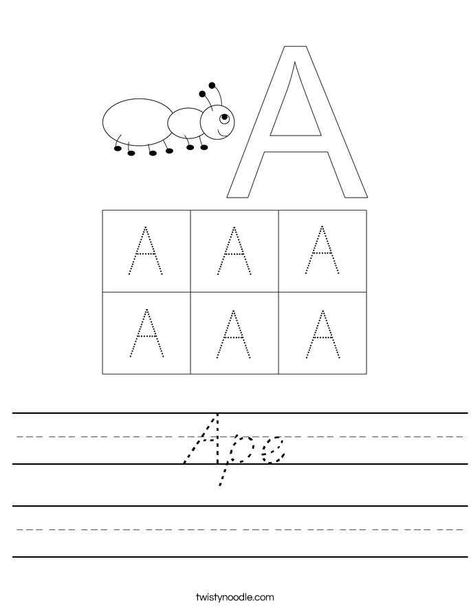 Ape Worksheet