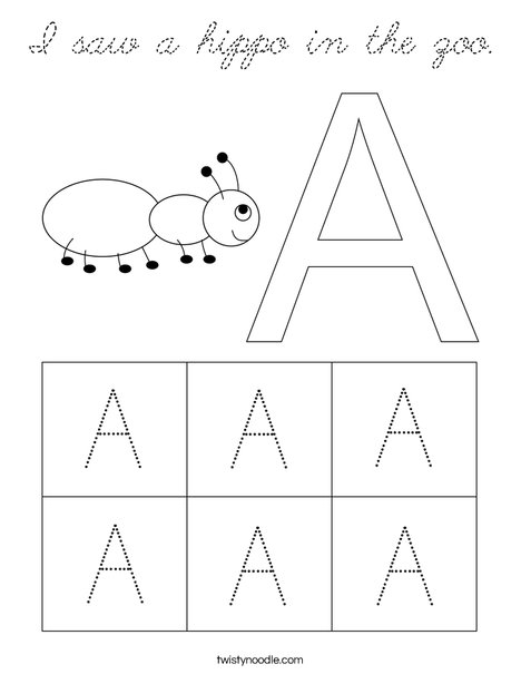 Uppercase Letter A Coloring Page
