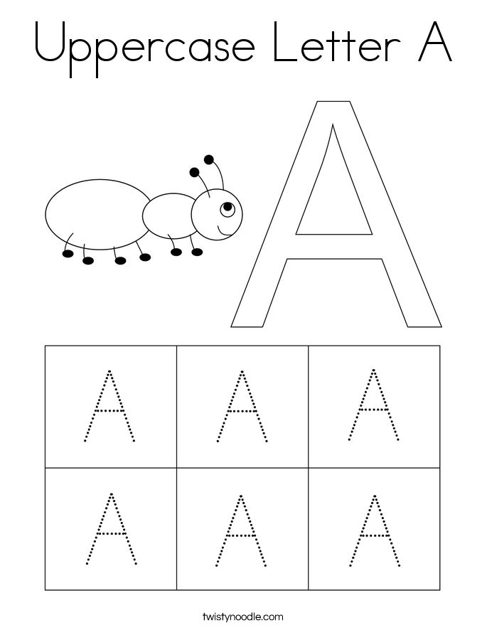 Uppercase Letter A Coloring Page