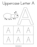 Uppercase Letter A Coloring Page