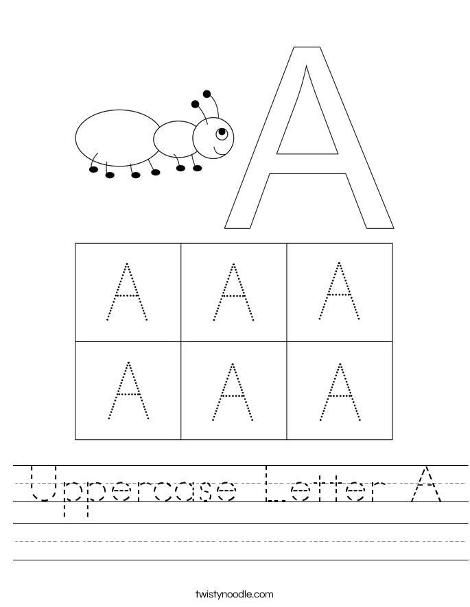 Uppercase Letter A Worksheet