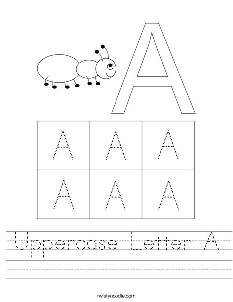 Uppercase Letter A Worksheet