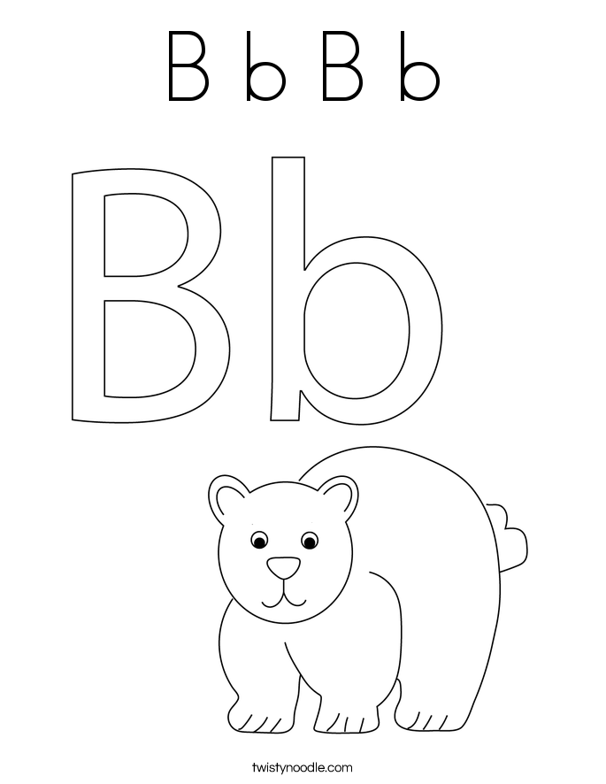 B b B b Coloring Page