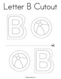 Letter B Cutout Coloring Page