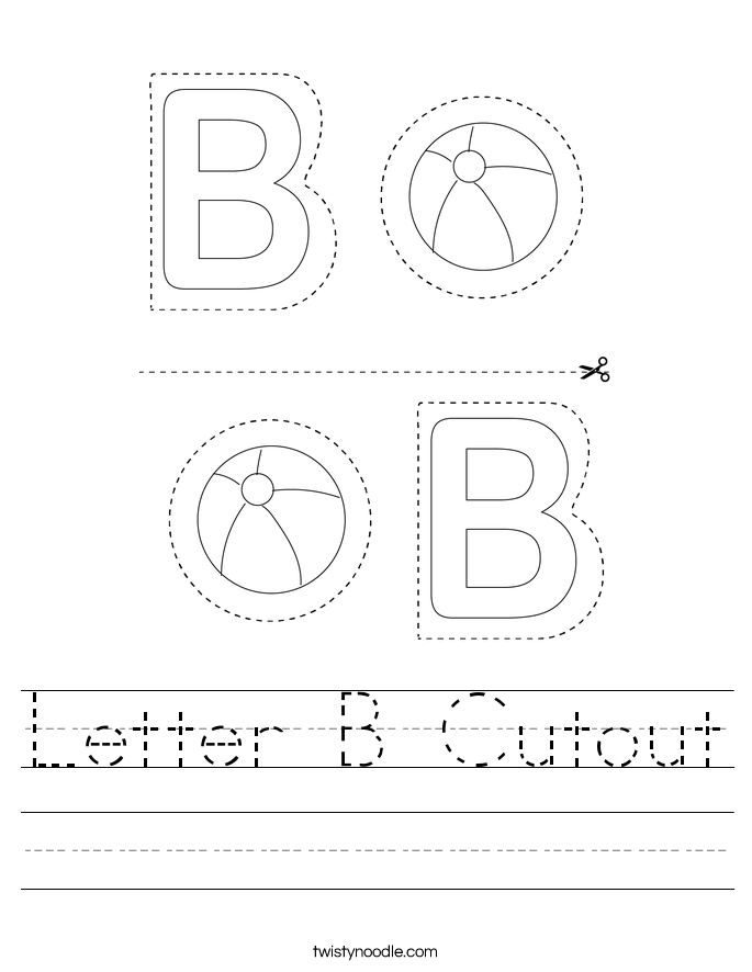 Letter B Cutout Worksheet