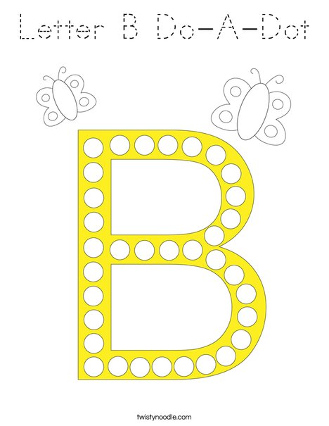 Letter B Do-A-Dot Coloring Page