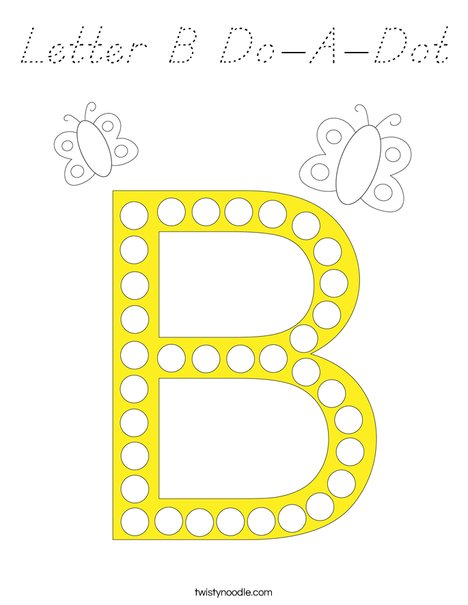 Letter B Do-A-Dot Coloring Page