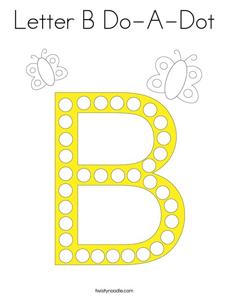 Letter B Do-A-Dot Coloring Page