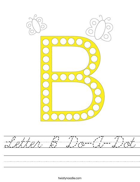 Letter B Do-A-Dot Worksheet