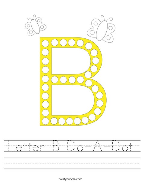 Letter B Do-A-Dot Worksheet