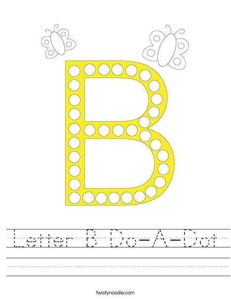 Letter B Do-A-Dot Worksheet - Twisty Noodle letter-b-do-a-dot-worksheet-twisty-noodle