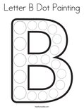 Letter B Dot Painting Coloring Page