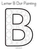 Letter B Dot Painting Coloring Page