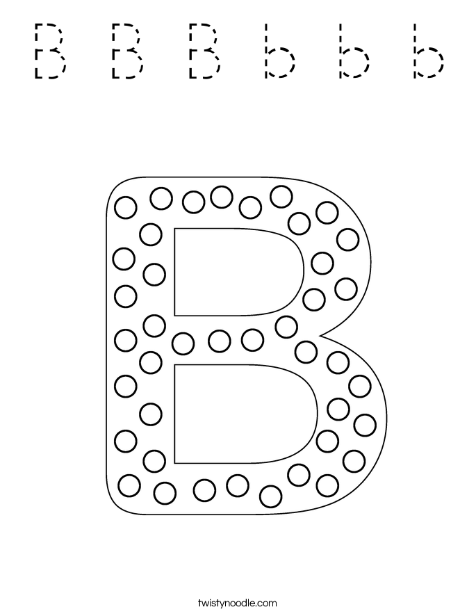B B B b b b Coloring Page