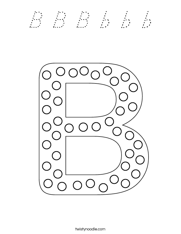 B B B b b b Coloring Page