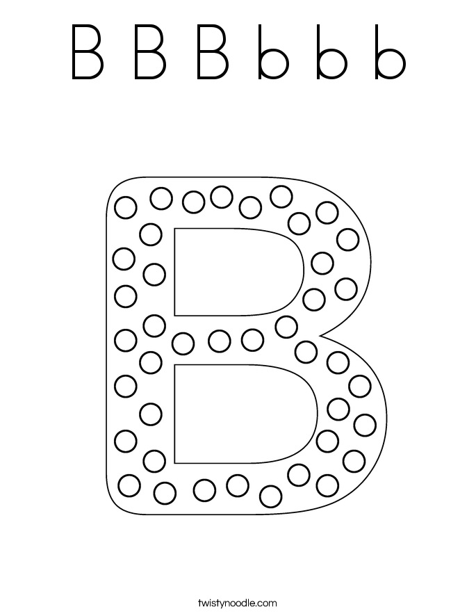 B B B b b b Coloring Page
