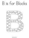 B is for Blocks Coloring Page