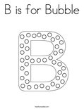 B Is For Bubble Coloring Page Twisty Noodle
