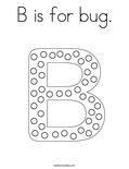 B is for bug. Coloring Page