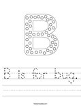 B is for bug. Worksheet