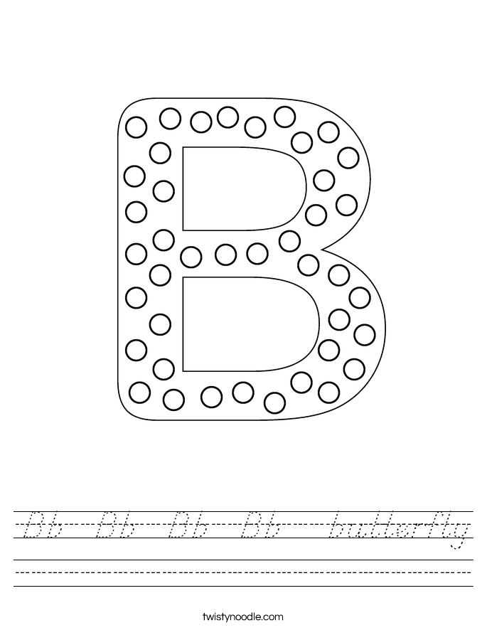 Bb  Bb  Bb  Bb   butterfly Worksheet