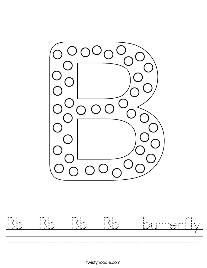 Bb  Bb  Bb  Bb   butterfly Worksheet