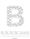 Bb  Bb  Bb  Bb   butterfly Worksheet