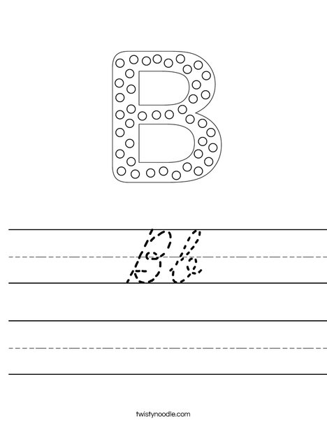 Letter B Dots Worksheet