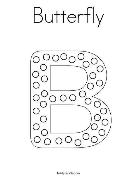 Letter B Dots Coloring Page