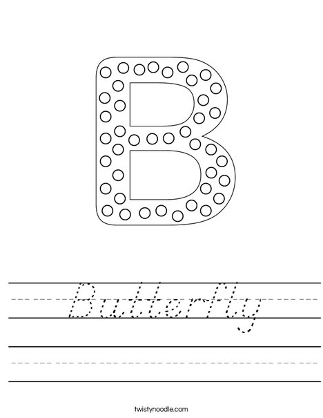Letter B Dots Worksheet