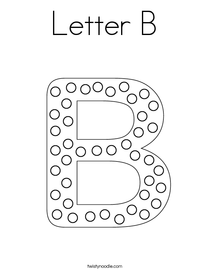 Letter B Coloring Page Twisty Noodle Letter B Coloring Page Twisty Noodle