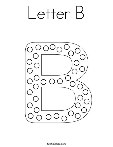 Letter B Coloring Page - Twisty Noodle