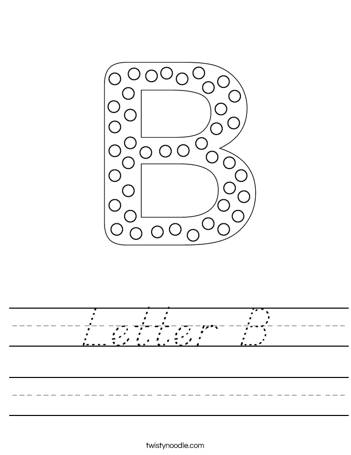 Letter B Worksheet