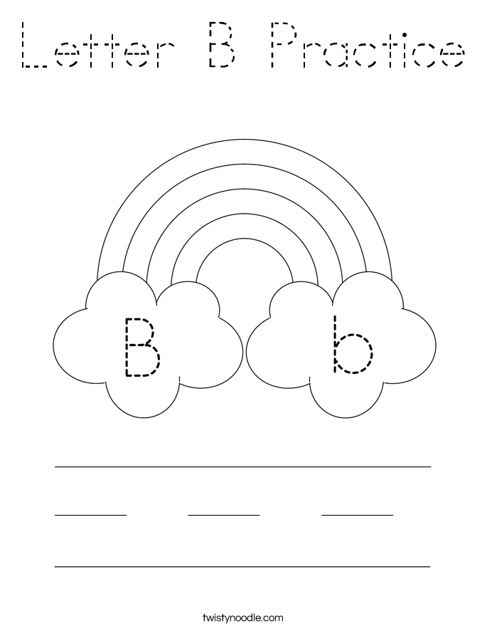 Letter B Practice Coloring Page