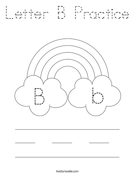 Letter B Practice Coloring Page