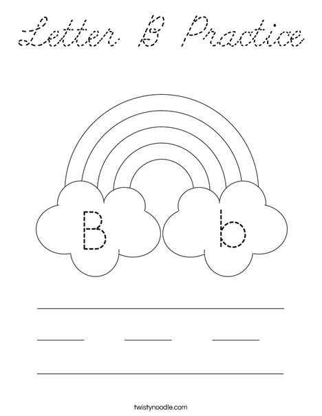 Letter B Practice Coloring Page