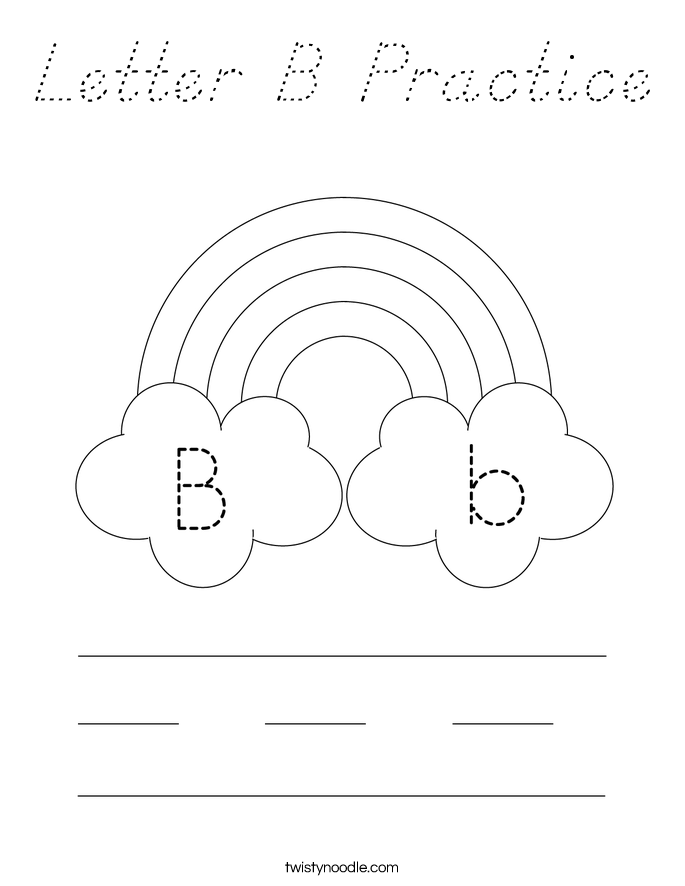 Letter B Practice Coloring Page