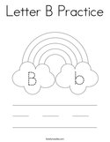 Letter B Practice Coloring Page